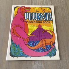 Dinosaur Coloring Book Troubador Press 1970 Retro Unused Oversized