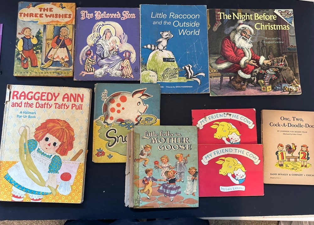 Vintage Children’s Books Lot Of 10 1944-1975 One Is Missing Hard Cover