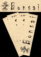 5 Bonsai Bookmarks 2.5 inches x 8.5 inches printed on heavy parchment