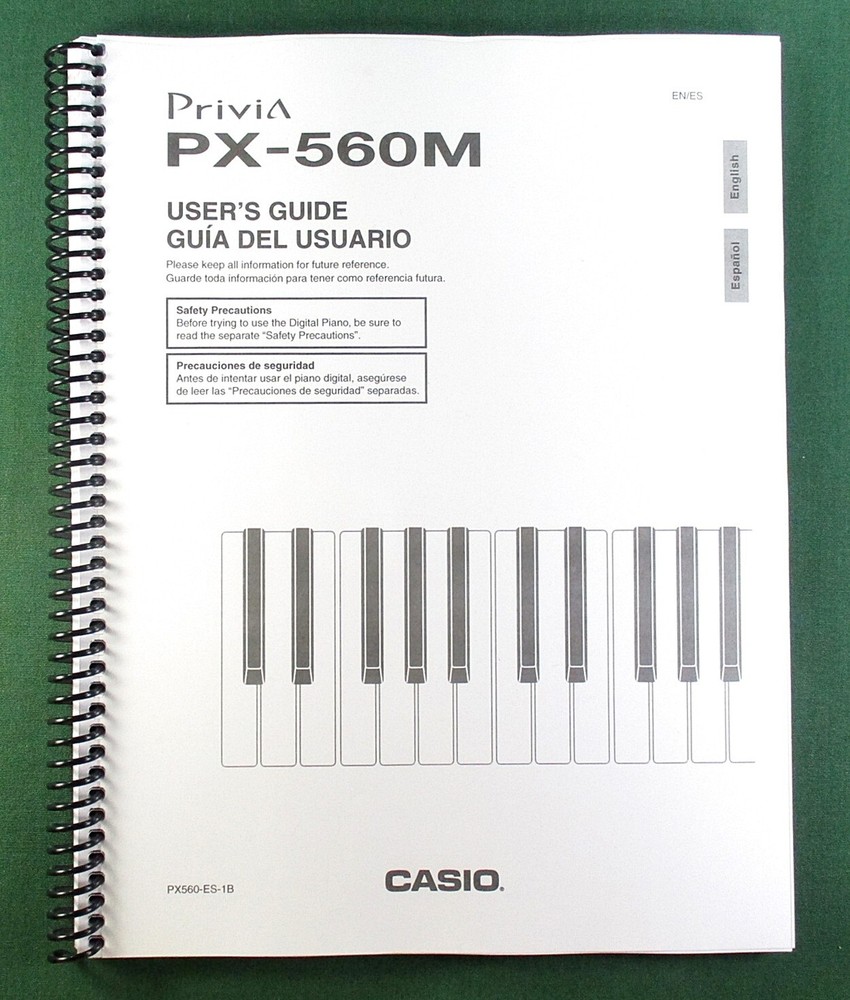Casio PX-560M Instruction Manual: 105 Pages Coil Bound & Protective Covers!