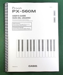 Casio PX-560M Instruction Manual: 105 Pages Coil Bound & Protective Covers!