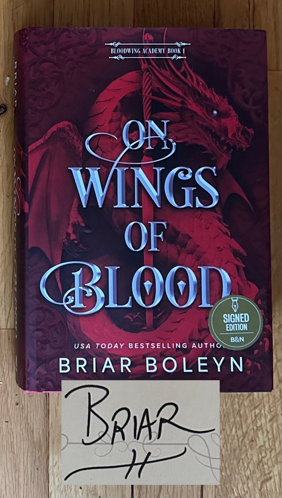 SIGNED Briar Boleyn On Wings of Blood Deluxe Limited Edition HC Sprayed Edges