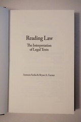 Reading Law by Antonin Scalia and Bryan A. Garner 2012 Signed 1st Printing HC DJ