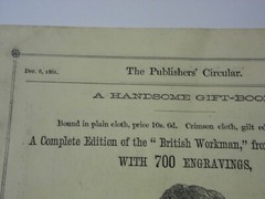 1861 The Publisher’s Circular – advertising books of the time 8 pages