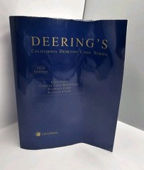Deering’s California Desktop Code Series 2026 Civil Code LexisNexis PB