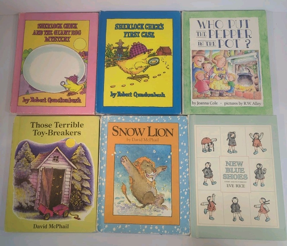 Vintage Hardcover Children’s Books Lot Of 6~ Sherlock Chick, Snow Lion~Parents