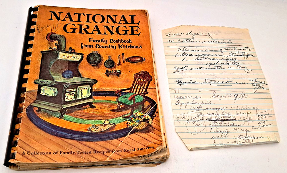 National Grange Family Cookbook 301 Pages Country Kitchens Spiral Bound VTG 1979