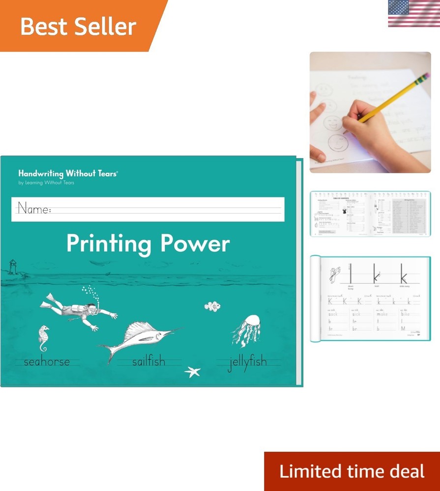 Printing Power, Student Workbook, Age 7+, 2nd Grade+, Handwriting Practice, W…