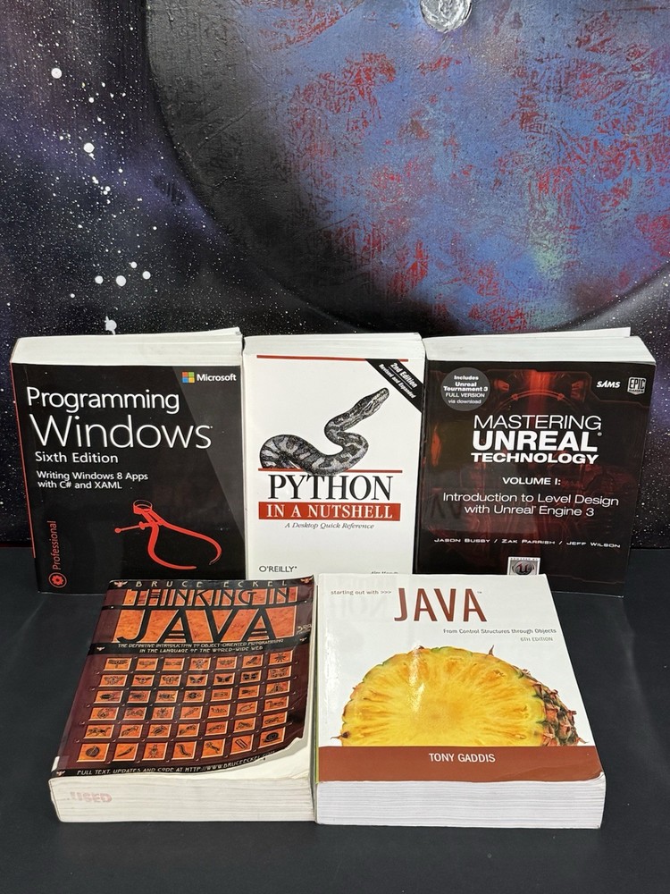 Programming Book Lot Java Python Unreal Engine Windows C# Developer Textbooks