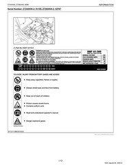 KUBOTA Z724XKW Z726XKW Zero Turn Workshop Manual 2025, BOUND, COVERS, FOLDOUTS