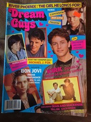 VTG DREAM GUYS Magazine Jan 1987 Michael J. Fox, Sean Astin, Bon Jovi, River EX
