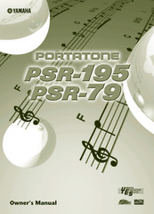 Yamaha PSR-195 PSR-79 Instruction Manual: 52 Pages & Protective Covers!