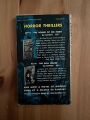 Vintage Paperback Horror Some of Your Blood Theodore Sturgeon 1961 First Edition