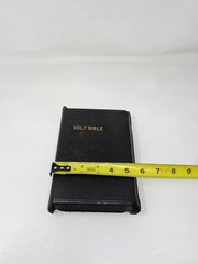 Vintage American Bible Society Holy Bible Leather Zip Zipper Maps 1961 50s 60s
