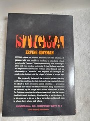 Stigma by Erving Goffman PB First Thus Very Good 1963 Vintage Books! Exc.