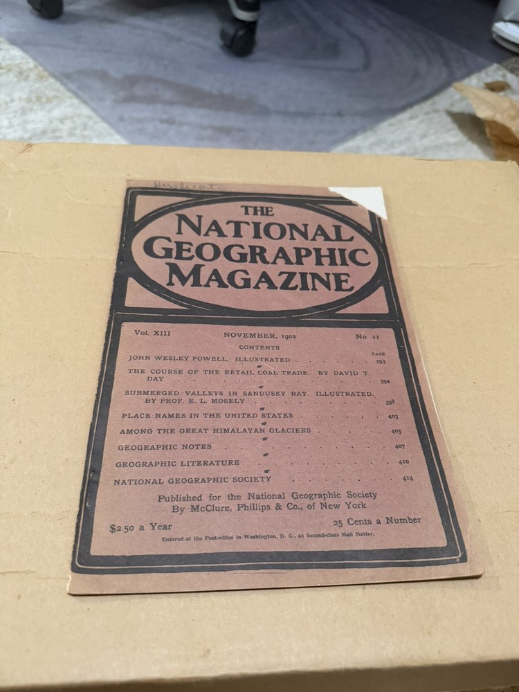 November 1902 National Geographic Magazine (Covers Attached)