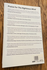 Jonathan Haidt, THE RIGHTEOUS MIND, POLITICS RELIGION, Inscribed, Signed & Dated