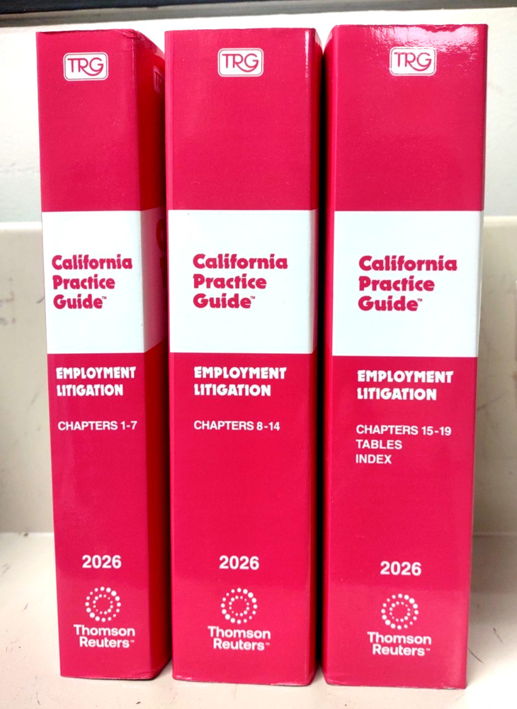 2026 California Practice Guide Rutter EMPLOYMENT LITIGATION 2026 NEW