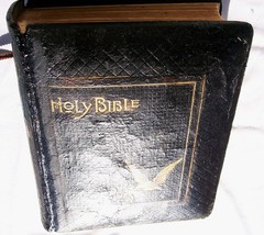 Antique Ornate Parallel Bible Self Pronouncing King James Concordance Psalms #24