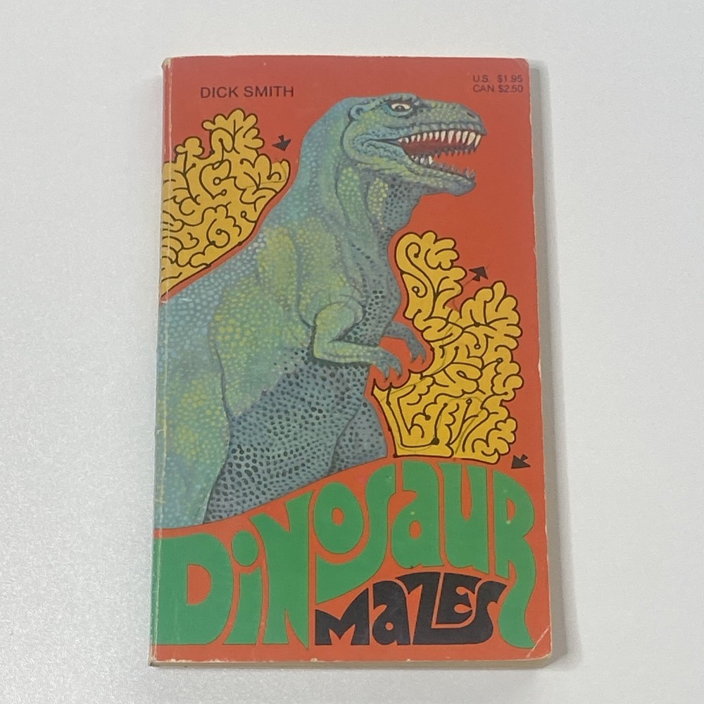 Dinosaur Mazes By Dick Smith (1982) Only Copy For Sale Anywhere! 7” x 4.25”