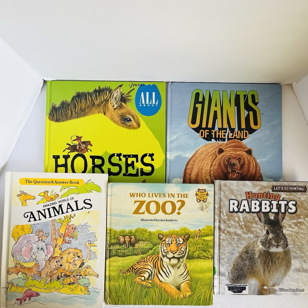 Lot 5 Elementary Nature Science Animal Kids Learning Books Hardcover Homeschool