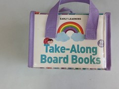 Early Learning TAKE-ALONG BOARD BOOKS Set of 10 in Carry Case Preowned