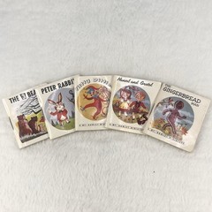 Mt Hawley miniature books lot of 5 Copyright 1962 Fairytales Stories MCM