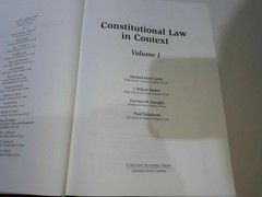 Carolina Academic Press Law Casebook: Constitutional Law in Context by…