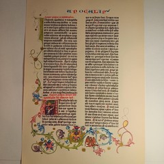 Revelation Gutenberg Bible Illuminated Facsimile Leaf 1961 Cooper Sq. Publishers