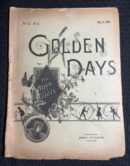 1890 May 24 GOLDEN DAYS for Boys & Girls Magazine GD+ 2.5 In the Bad Lands