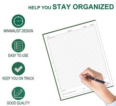 Engineering Notebook/Engineer Graph Paper Notebook – (.25″ Grid Format), Lab …
