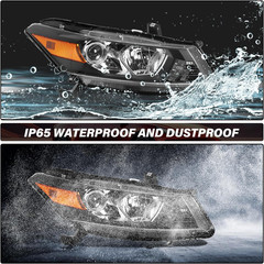 BRYGHT Headlight Assembly Replacement for 2008-2012 Honda Accord Coupe 2-Door OE
