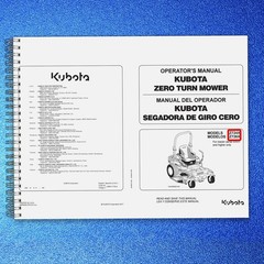 KUBOTA Z724X Z726X Zero Turn Operators Manual, BIND – FRONT & BACK – XL FOLDOUTS