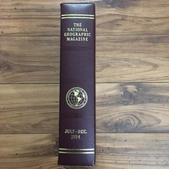 NATIONAL GEOGRAPHIC FAUX LEATHER BOUND SLIP CASE July-December 1994