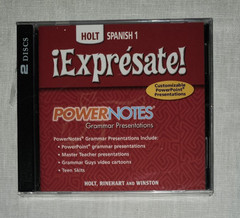 Holt Spanish 1 EXPRESATE! Student Edition + Power Notes Grammar CD-ROM’s New