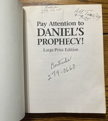 Lot of 4 PB Bks. Daniel’s Prophecy, Jeremiah, Revelation, Large-Print WatchTower