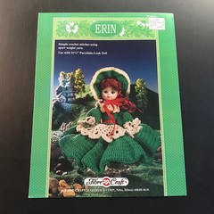 Erin Crochet Pattern Fibre-Craft 1991 Doll Dress Outfit FCM241