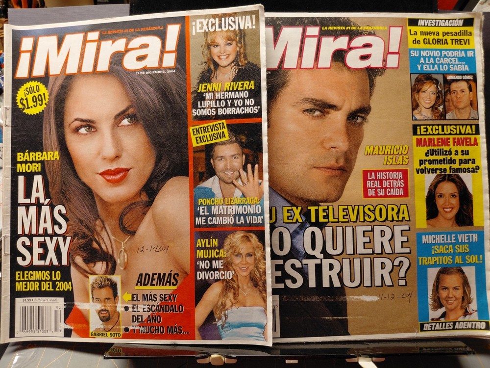 Mira! Nov & Dec 2004 ~ Barbara Mori ~ Marlene Favella