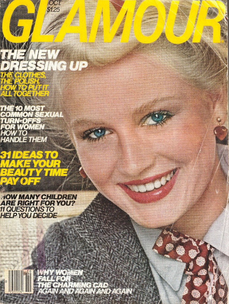Rare October 1978 Glamour Magazine Bitten Knudsen Cover VG+++ Christie Brinkley