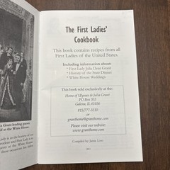 Cookbook First Ladies US Presidents 2011 Recipes Jamie Loso 52 Pages
