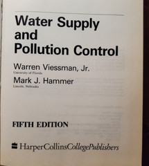 Water Supply and Pollution Control Viessman Hammer Fifth Edition Hardcover Book