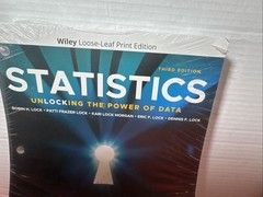 Statistics: Unlocking the Power of Data – Loose Leaf, by Lock – New Sealed