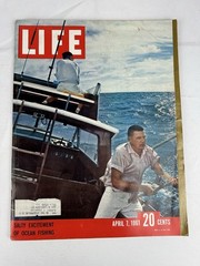 VTG Life Magazine April 7 1961 Salty Excitement of Ocean Fishing