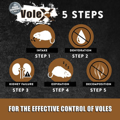 VoleX All Natural Non Toxic Vole Killer Pellets 8oz Safe for Crops Pets