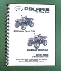 2011 Polaris Sportsman Forest 550 Owner’s Manual: 142 Pages & Clear Covers