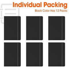 6 Pack Lined Journal Notebook for Work, 200 Pages, Medium 5.5 in x 8.3 in, A5…