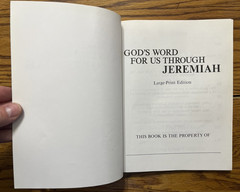 Lot of 4 PB Bks. Daniel’s Prophecy, Jeremiah, Revelation, Large-Print WatchTower