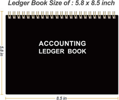 Accounting Ledger Book – A5 Ledger Book for Bookkeeping, Small Businesses & Pers