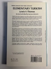 Lewis Thomas Elementary Turkish (Paperback) Dover Language Guides