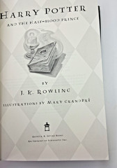 Harry Potter Half Blood Prince 1st Edition, 1st Print 652p 11 O.W.L.s ALL ERRORS